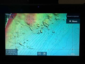 Морска, дълбочинна навигационна карта с дънен релеф!