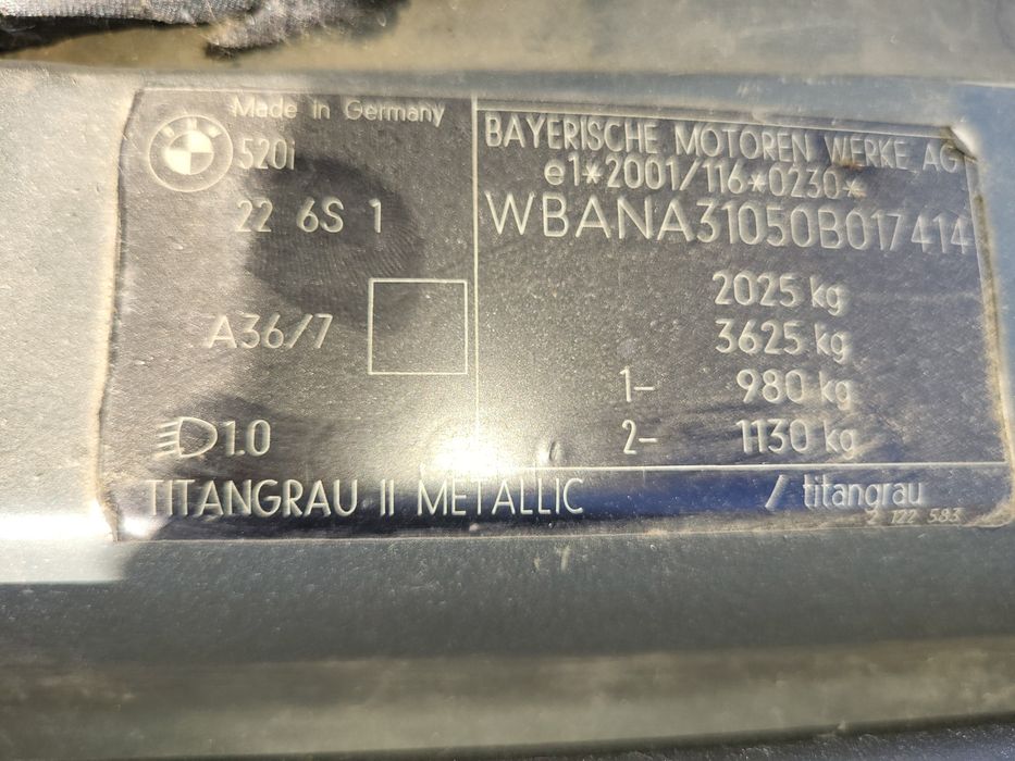 Piese auto bmw e60 motor m54b22 170cp