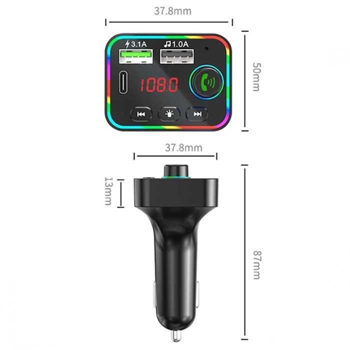 Fm трансмитер Automat, Трансмитер MP3, Bluetooth, F4, 2428