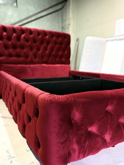 Paturi tapițate realizate pe comandă, cu ladă si somieră!