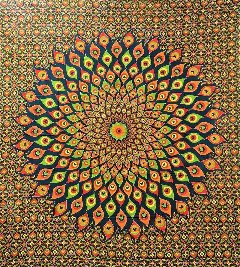 Panza decorativa Mandala, Bumbac 100%, India, 230*210 cm