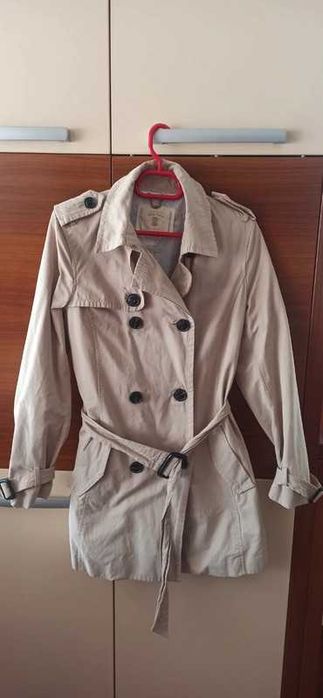 Trenci/pardesiu dama bej deosebit impecabil calitate Marimea S-> XS