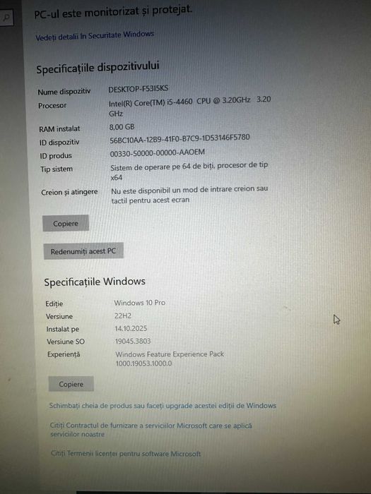 Calculator HP birou/office WINDOWS 10 PRO