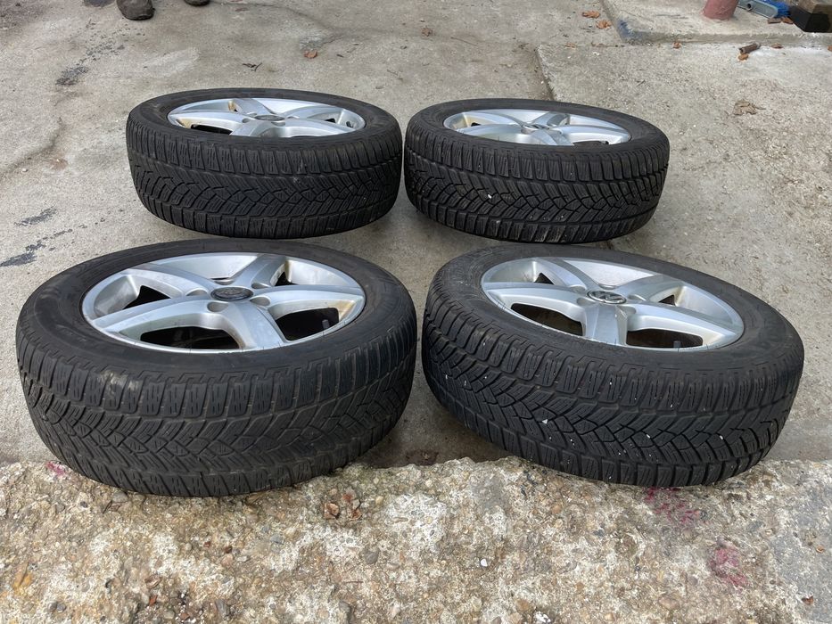 Jante anvelope iarna 205/55/16 5x112golf touran passat caddy sharan vw