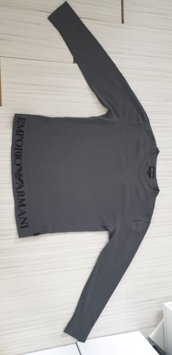 Emporio Armani Wool Knit Made in Italy M ОРИГИНАЛ Мъжки вълнен Пулов