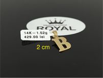 Bijuteria Royal CB : Pandant initiala B aur 14k 1,52 grame