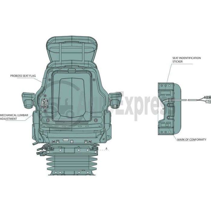 PROBOSS AS3510 , scaun tractor john deere/john deere/deutz fahr etc