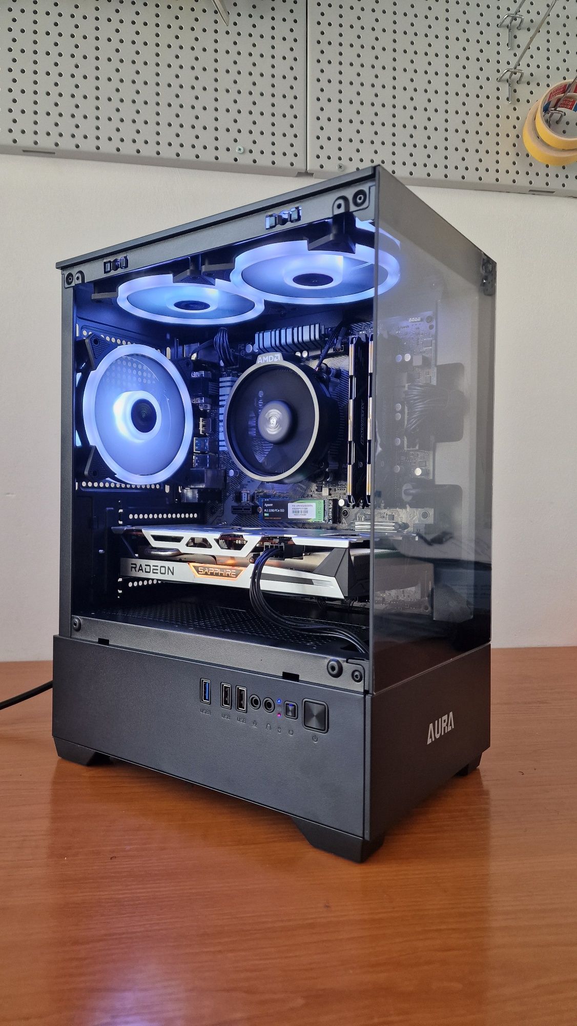 "ГАРАНЦИЯ" Геймърски компютър, Ryzen 5 5500, RX 6600XT, 16GB