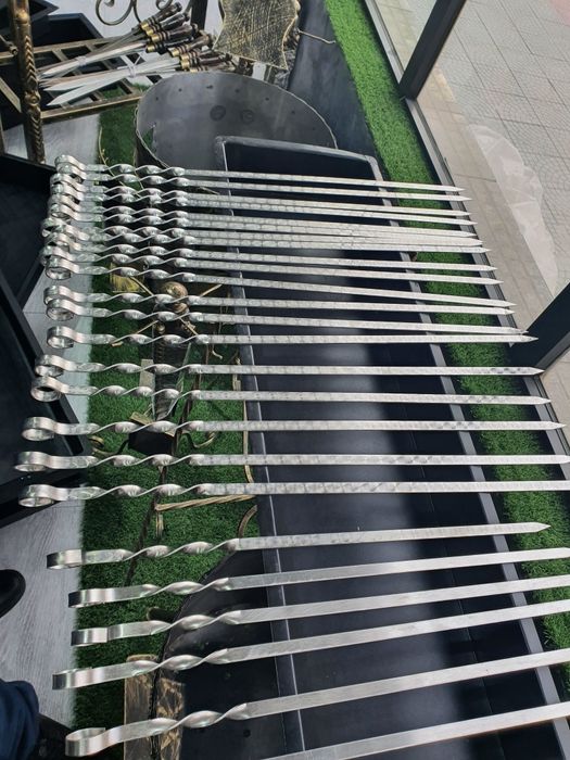 Шампур из нержавейки с узором