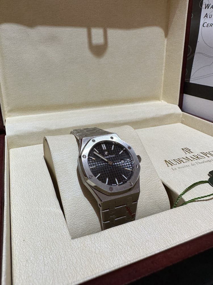 Ceas Dama Audemars Piguet Royal Oak 32mm/Silver/Black Dial/Cutie/Punga