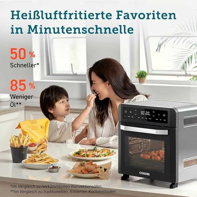 Фритюрник с горещ въздух Cosori XXL 12L (CAF-R121) 1800W 11 програми