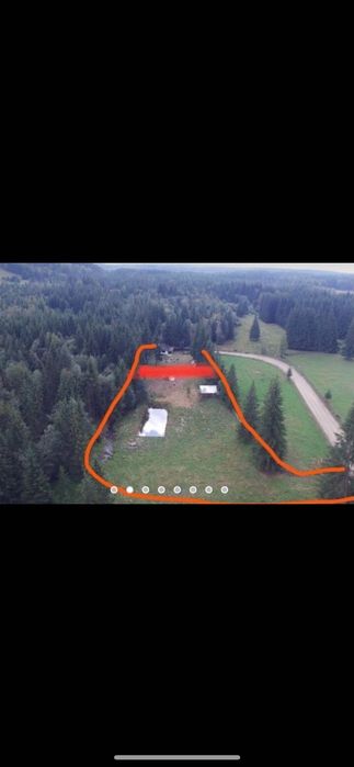 Teren de vis la munte Poiana Negri, lângă  pădure înconjurat de brazi