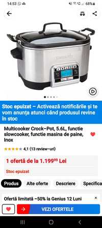 Multicooker Crock-Pot, 5.6L, functie slowcooker