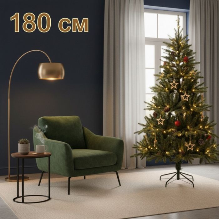 Красива коледна елха с естествено излъчване – празниците започват тук!