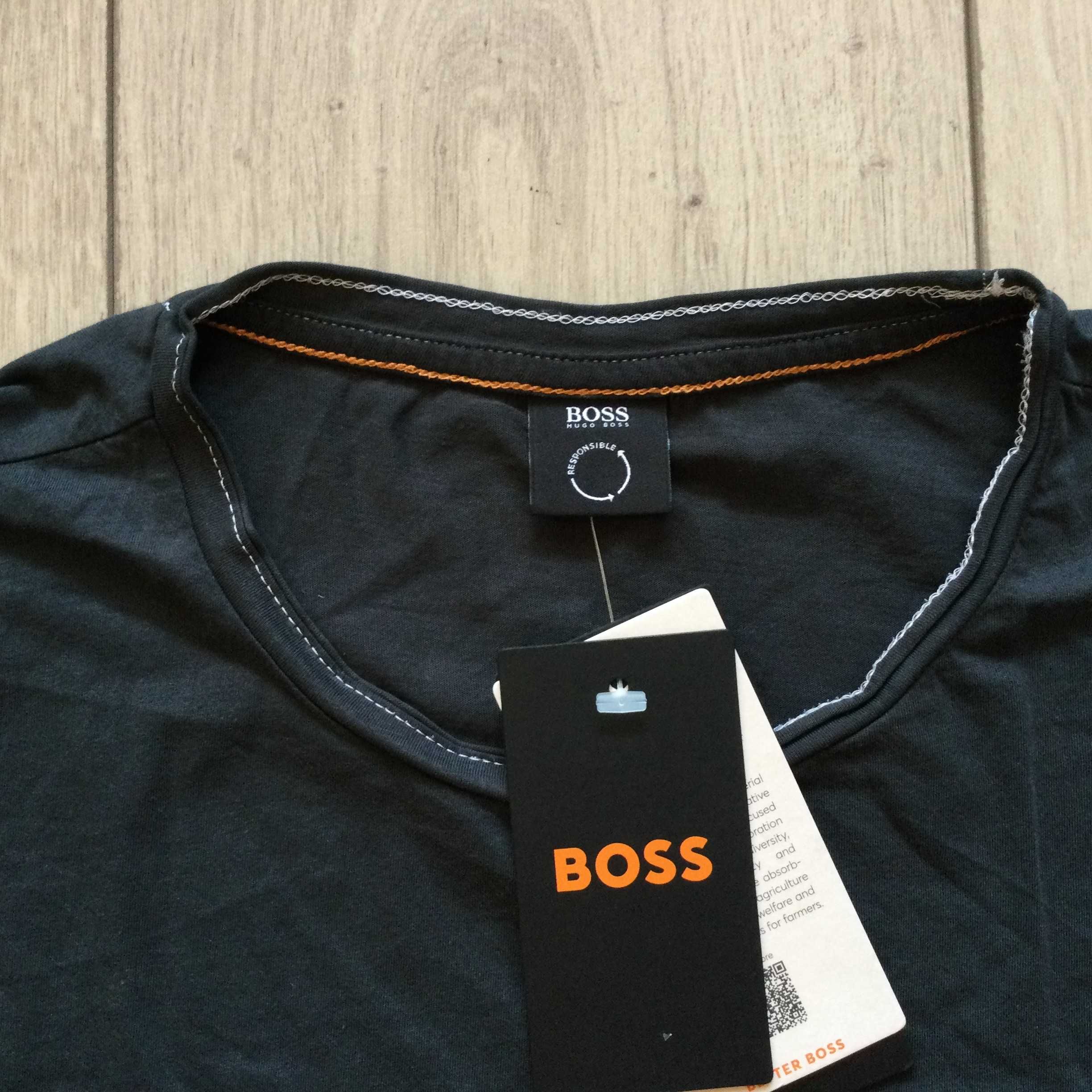 НОВА оригинална сива памучна тениска HUGO BOSS размер XXL от Германия