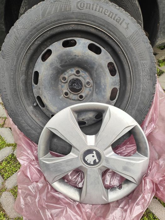 Jante Tabla Skoda Rapid, Cauciucuri Iarna 185 60 R 15 si Capace