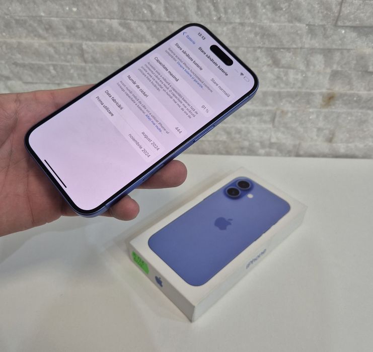 iPhone 16 128GB. IMPECABIL !! 91% Bateria