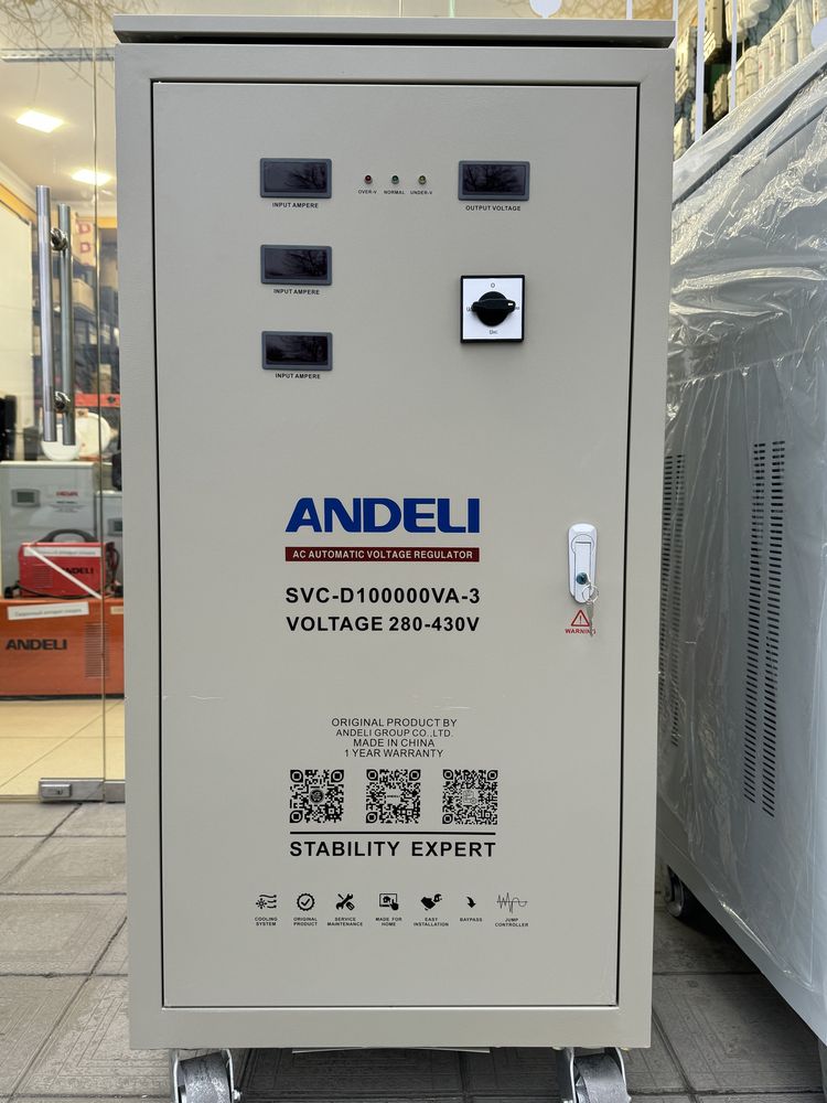 Sotiladi-STABILIZATOR ANDELI-SVC-100kva 380v QR-Kod-TOZA Original