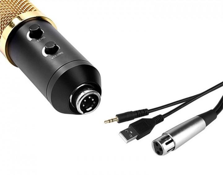 Студийный конденсаторный микрофон MHZ DM-800U AUX USB