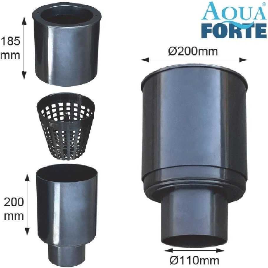 AquaForte плаващ скимер 200 x 110 мм., черен