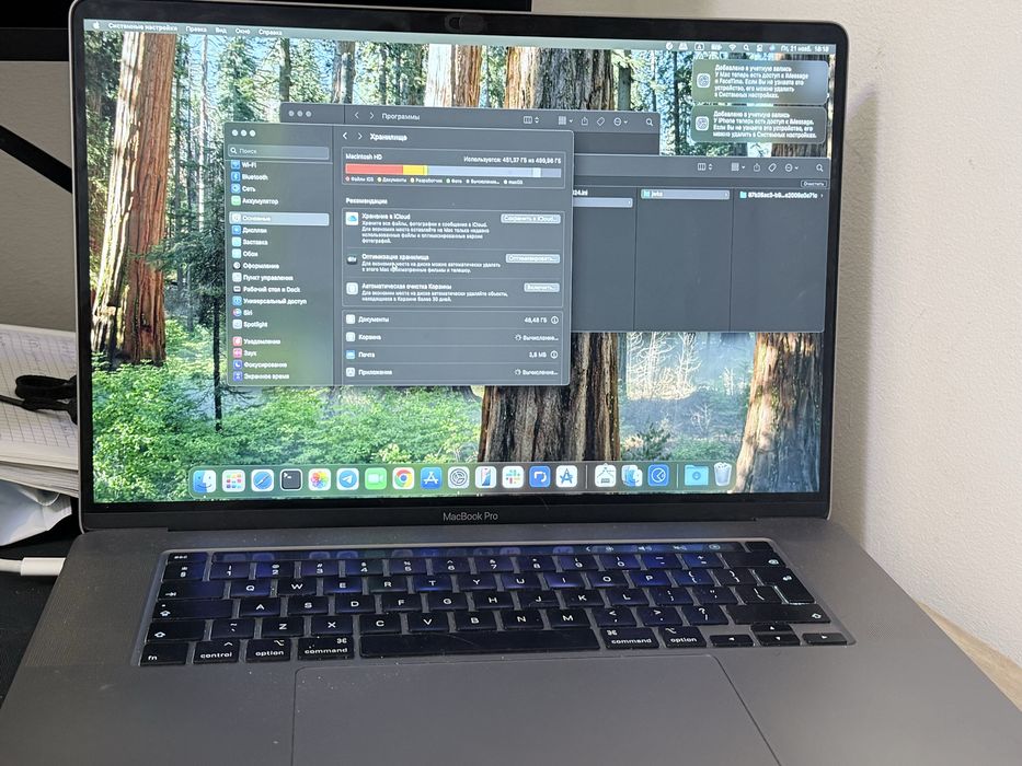 Macbook 16 inc 2019 Intel I7 32/512