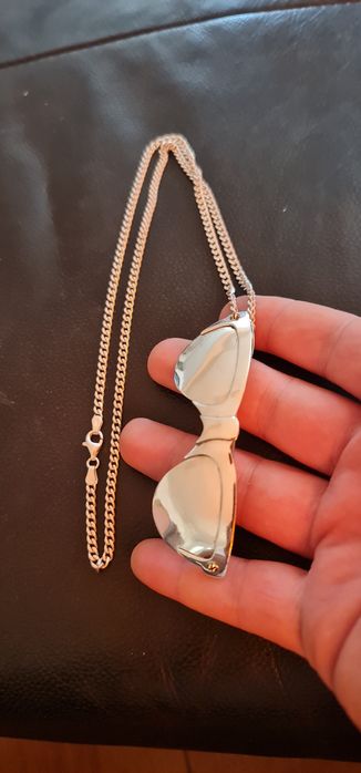 pandant ochelari argint