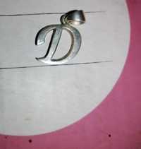 Pandantiv argint 925 cu initiala D