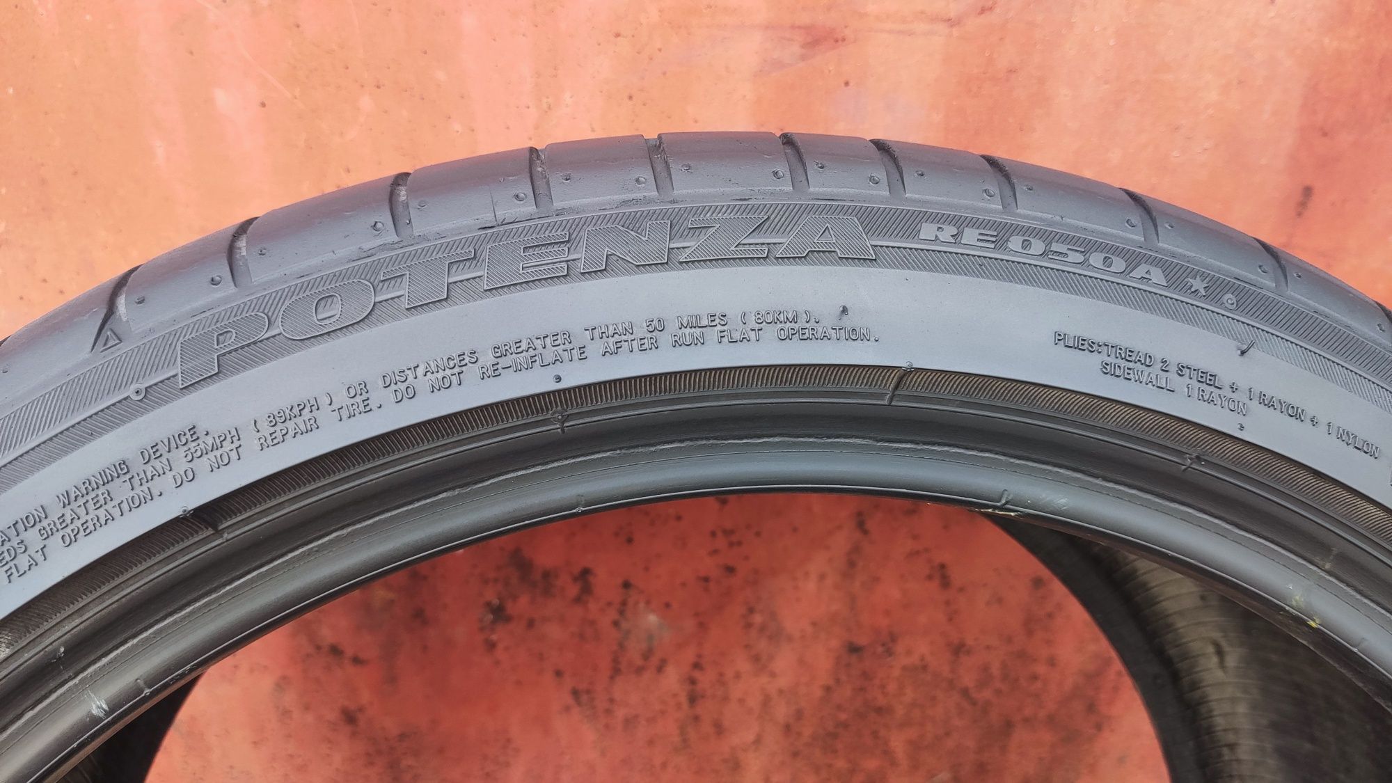 1бр. лятна гума 255/35/18 Bridgestone Potenza, XL, runflat
6.85mm 
Доб