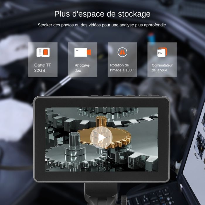 Camera Endoscop Articulabila cu Zoom 8X,LED,Ø6.4mm,1.5m