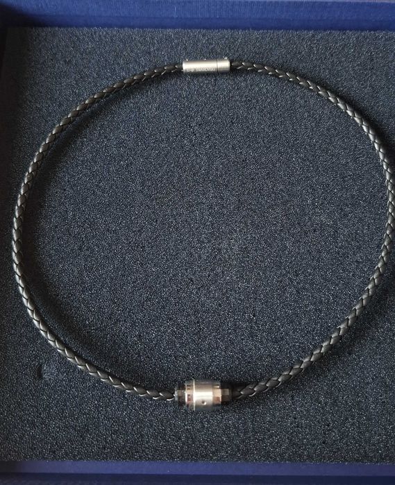 Swarovski Nano Crown lant piele & cristal maro,original,nou - reducere