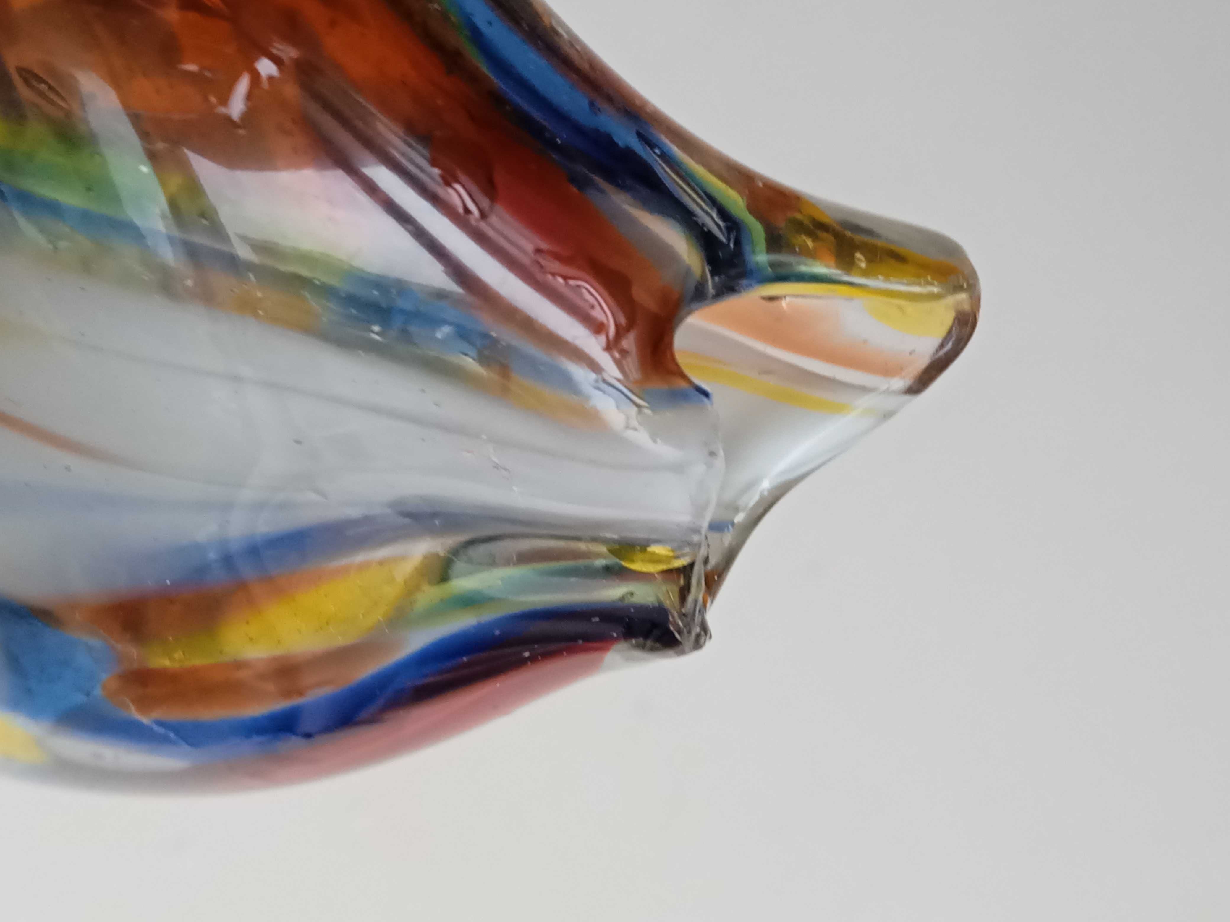 Пепельник Рибка от цветно стъкло 20,5*12,5 см, античен