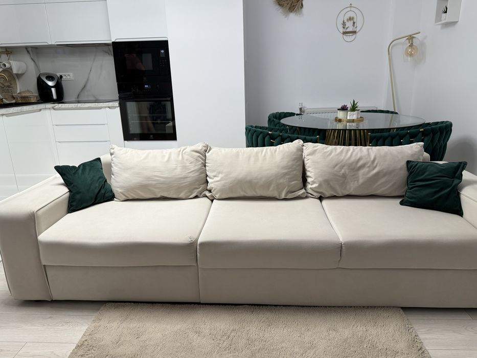 Canapea extensibilă bej