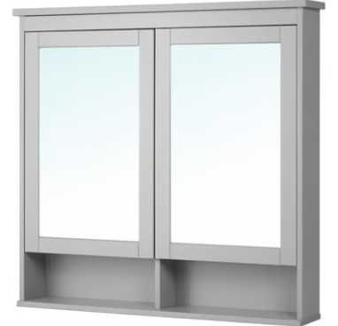 dulapior baie Hemnes gri