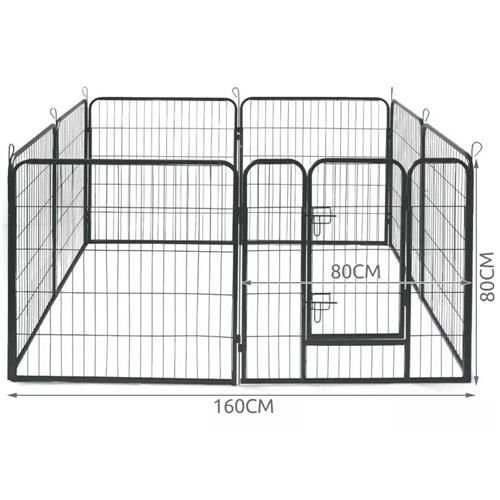 Метално заграждение за кучета 160х160x80см / Дворна клетка / Кошара