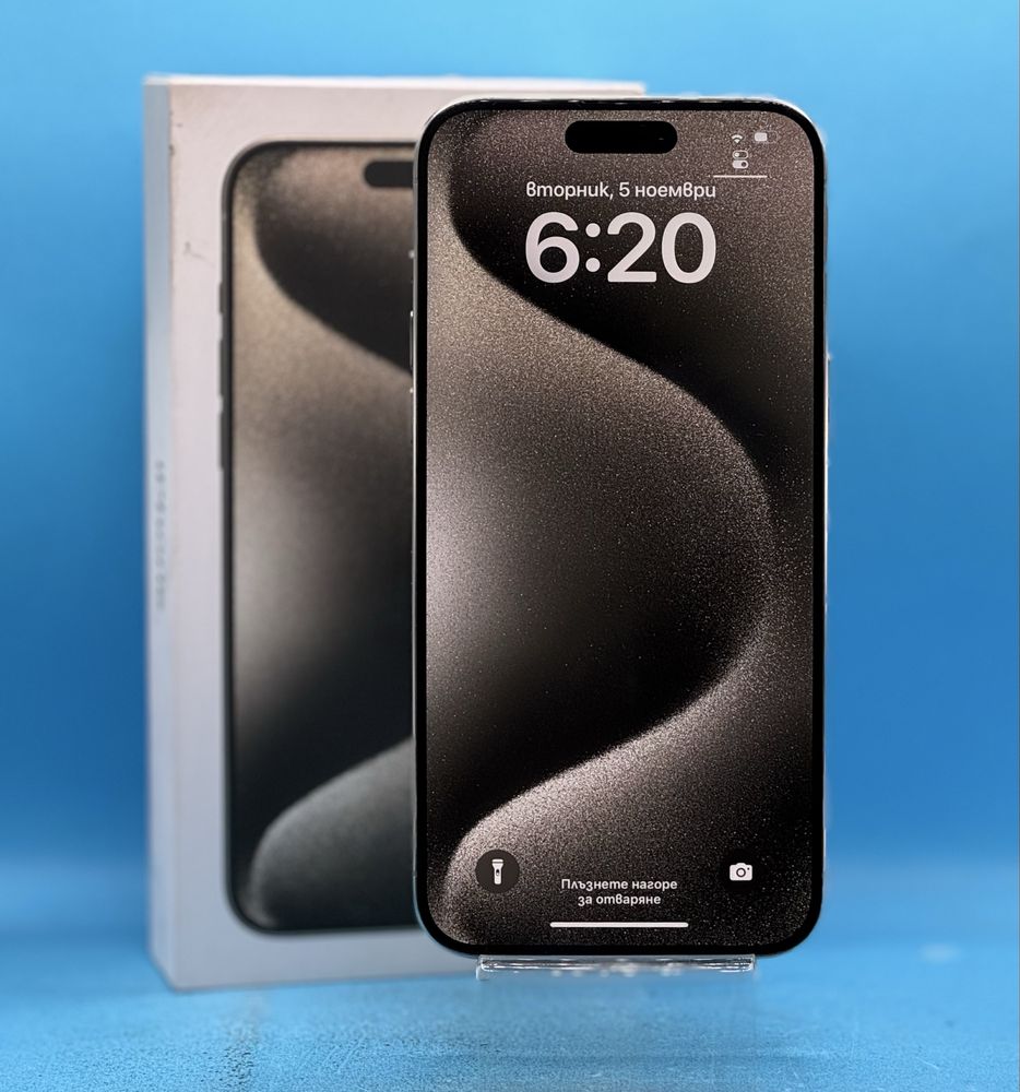 ГАРАНЦИОНЕН!!! Apple iPhone 15 Pro Max, 256GB, 5G, Natural Titanium