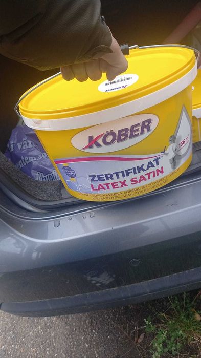 Vopsea lavabila, latex, satin, 8.5 L, V8400, Zertifikat, Kober