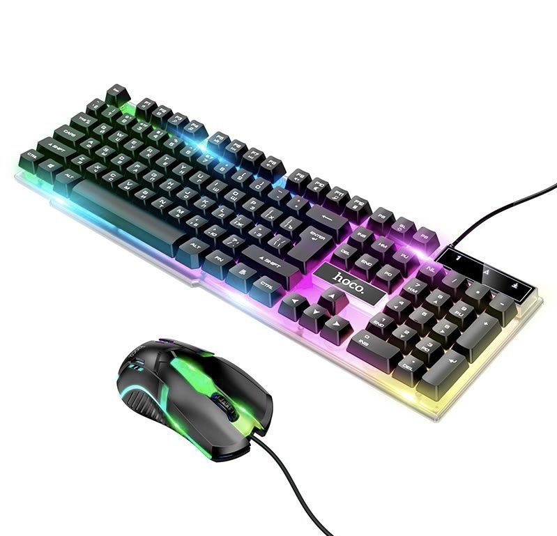 Игровая клавиатура с подсветкой RGB 2 в 1 Мышка
