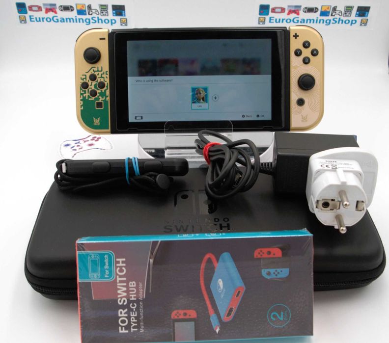 Nintendo Switch V2 Zelda Modat Picofly/ Tinfoil/ Card 128GB/20 Jocuri