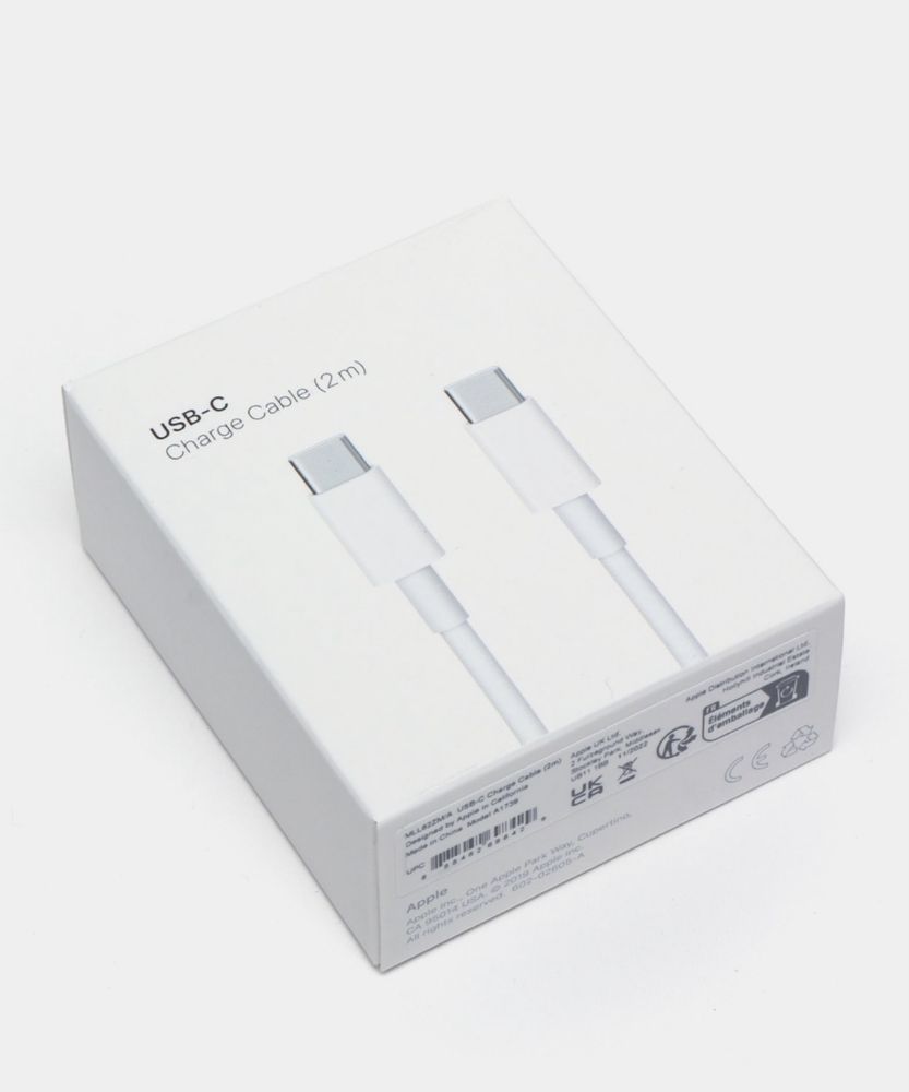 Apple Macbook ipad iphone type-c usb-c charge cable 2 метровая