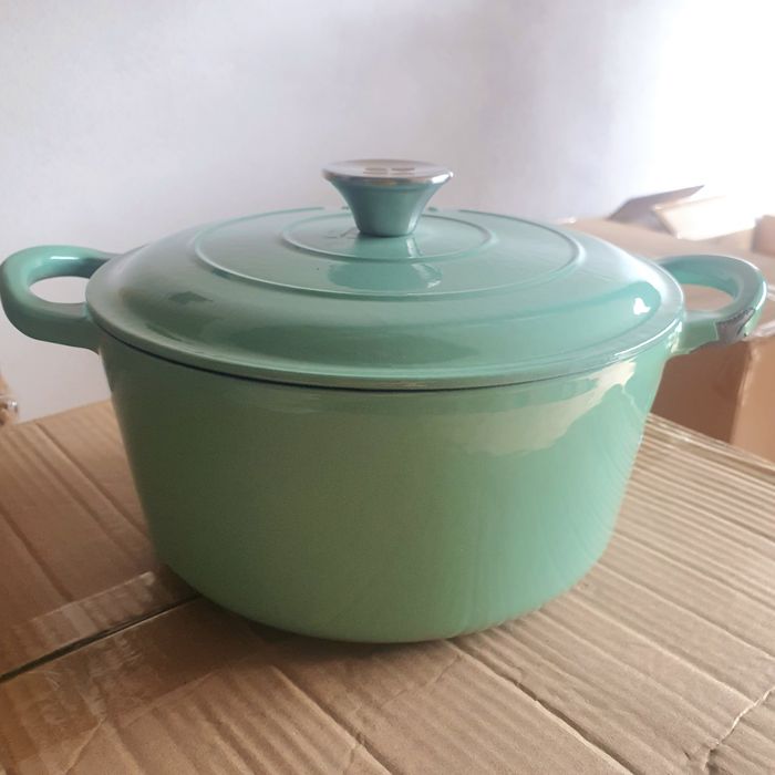 Oala din Fonta Emailata, 4L/23cm, verde deschis - Lätt Home