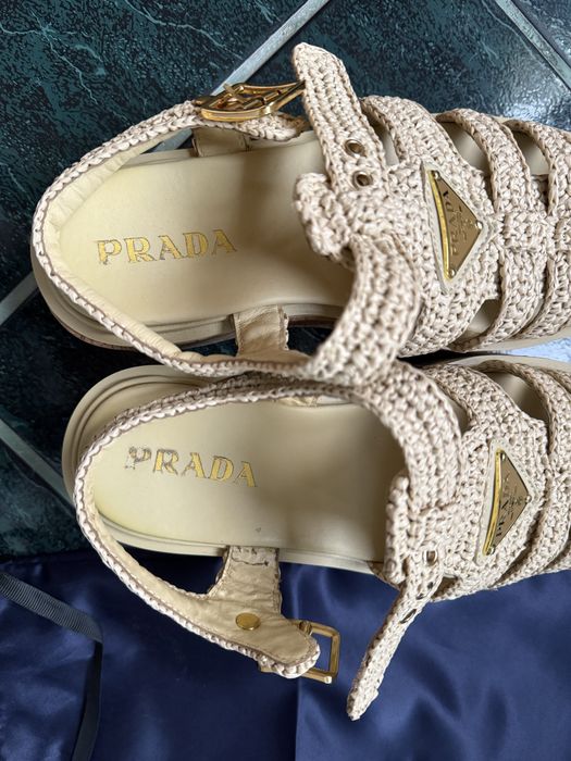 Плетени сандали Pr*da