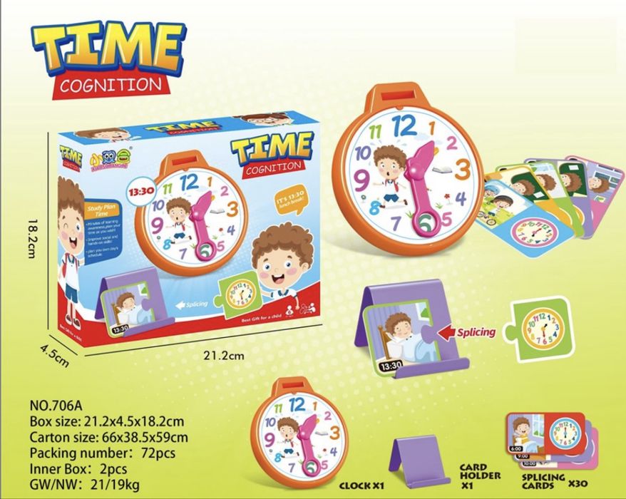 Настольная развивабщая игра Часы и распорядок дня