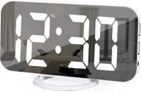 LED Часовник/будилник с големи числа и огледален фон
