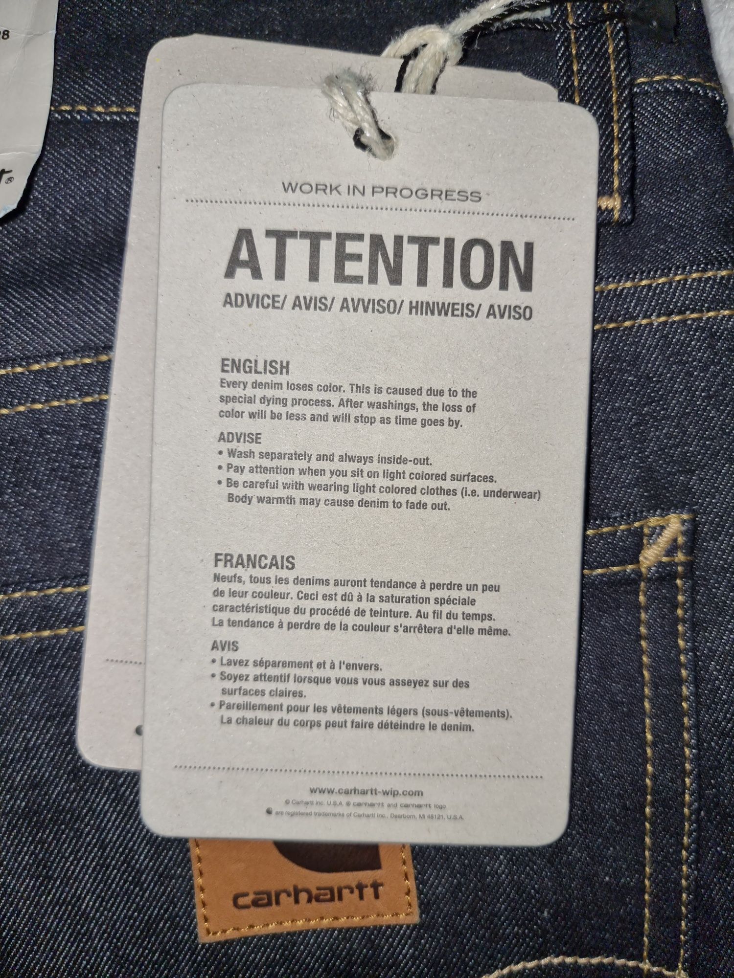 Carhartt дънки, с етикет