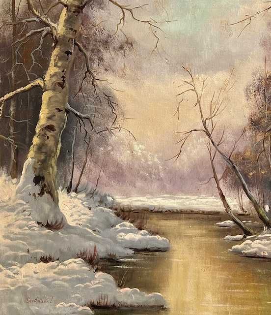 Tablou f VECHI, ulei/pz, semnat Szatmary L. Dimens mari 80x60cm+Ramă