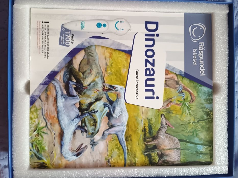 Pachet creion electronic + carte Dinozauri