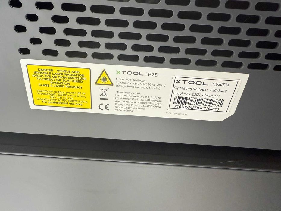 Лазер за гравиране и рязяне xTool P2S 55W Desktop CO2 Laser Cutter