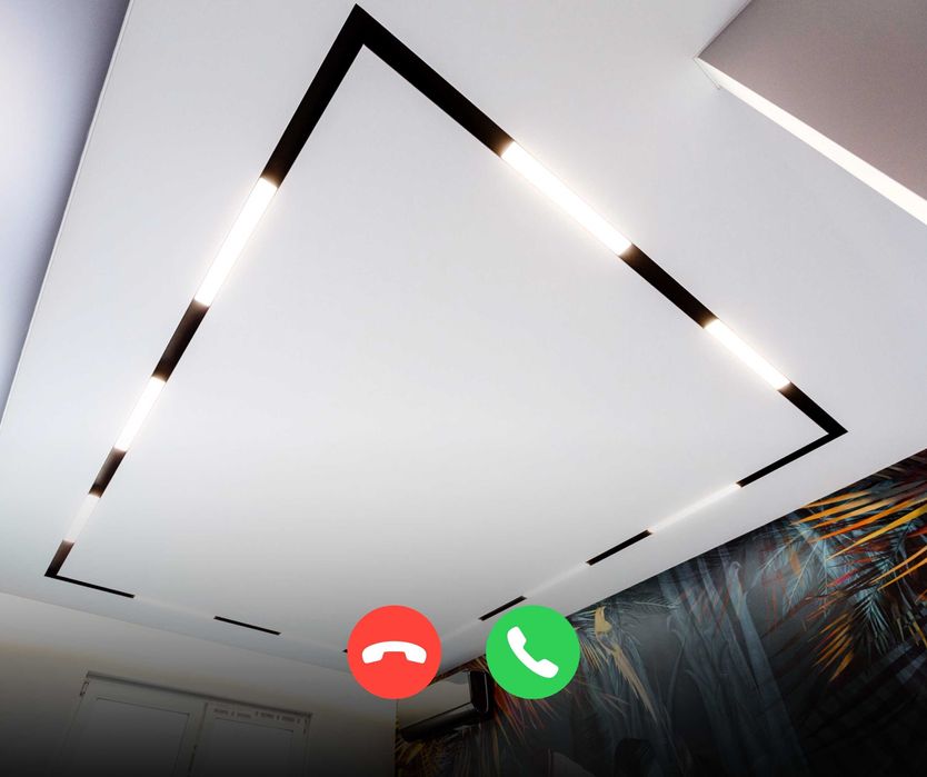 Натяжные Потолки АЛМАТЫ Установка Натяжной Потолок Световая Линия