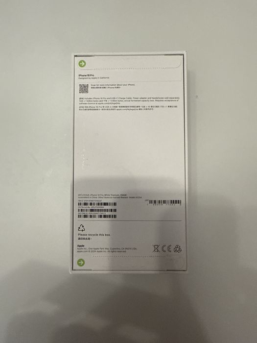 Iphone 16 Pro White Titanium 256GB