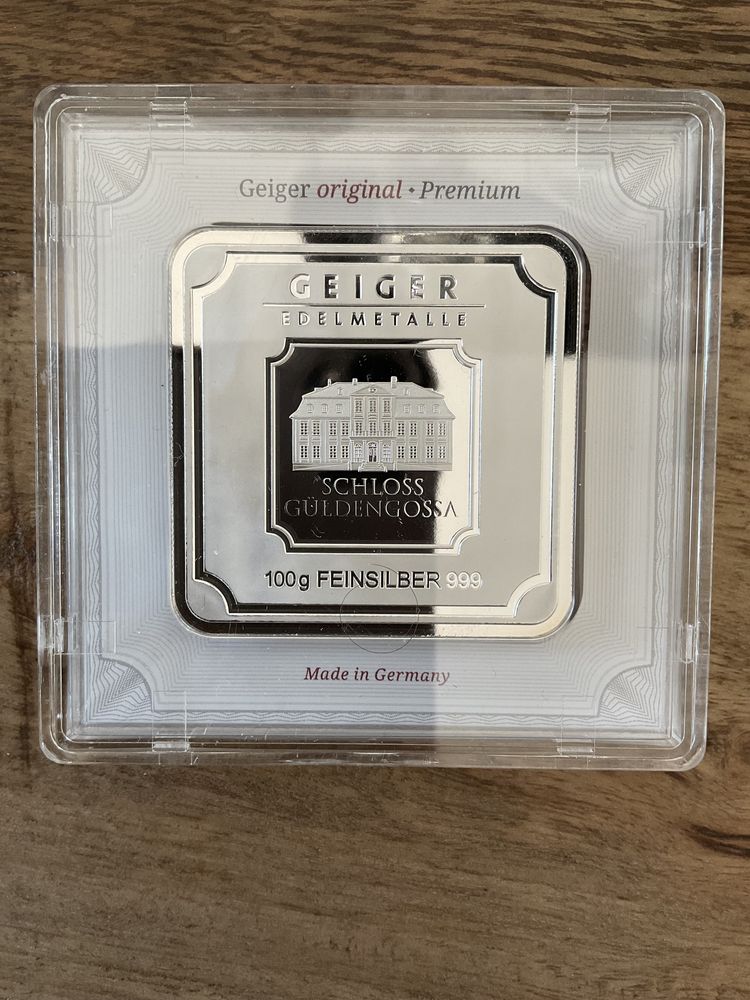 100g Lingou/moneda argint pur 9999 Geiger